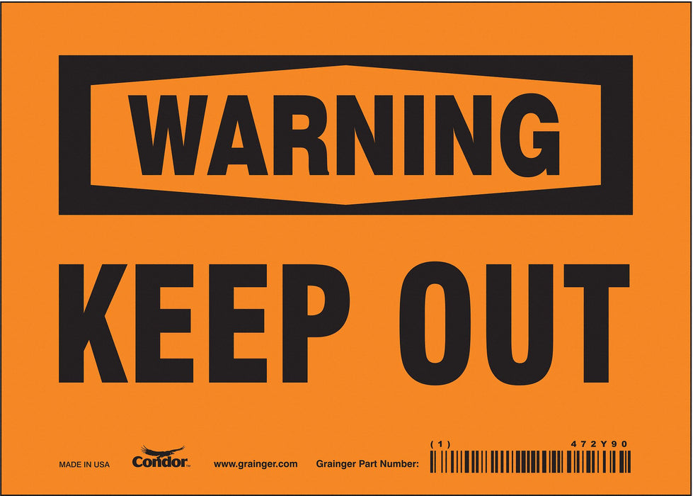 Safety Sign 5 in x 7 in Vinyl