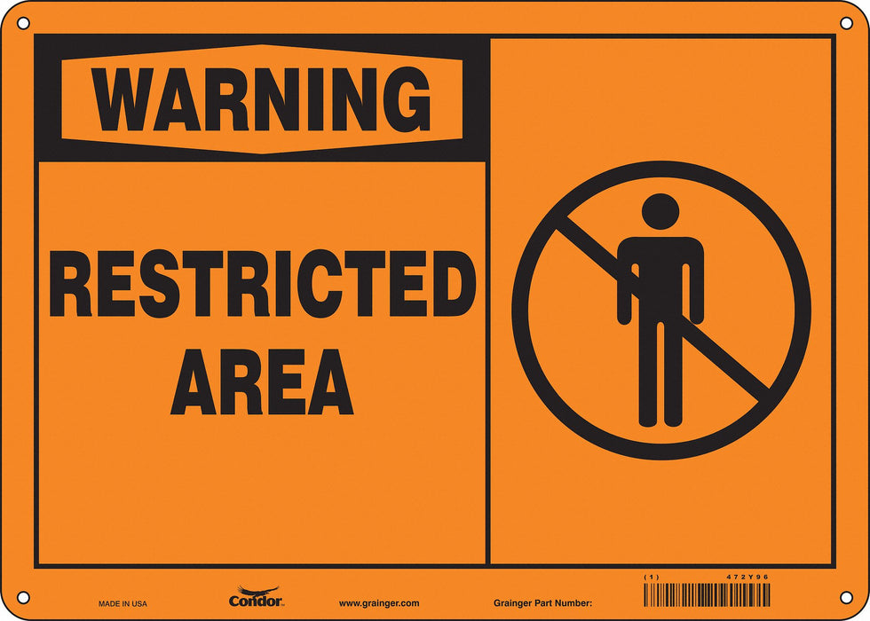 Safety Sign 10 inx14 in Polyethylene