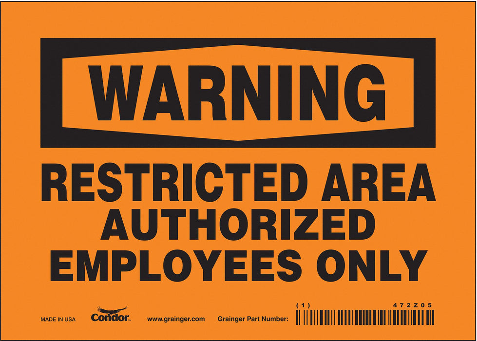 Safety Sign 5 in x 7 in Vinyl