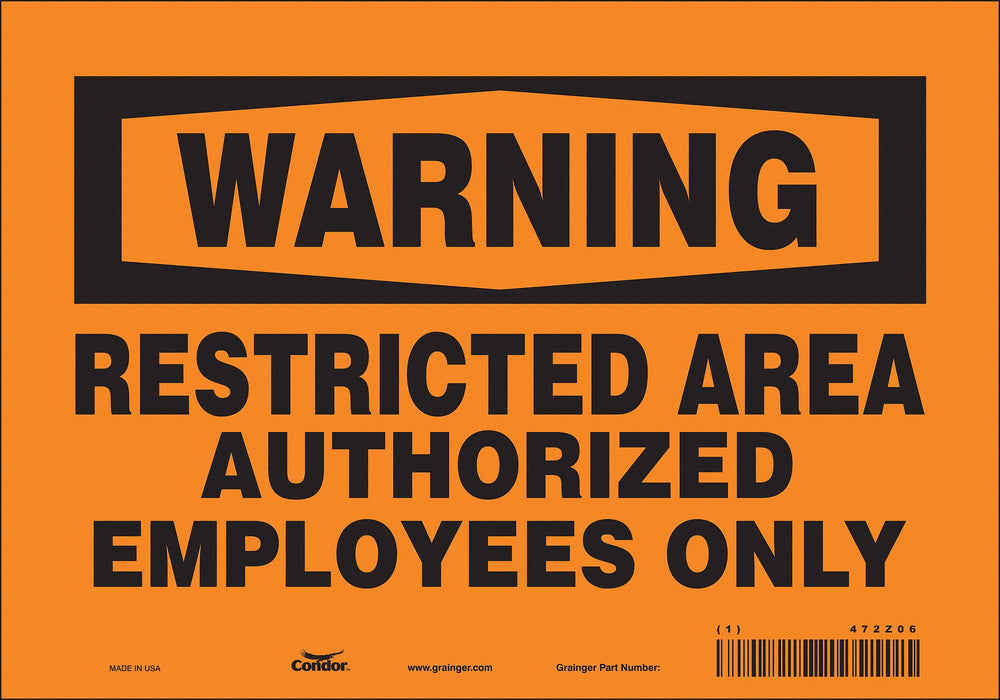 Safety Sign 7 in x 10 in Vinyl