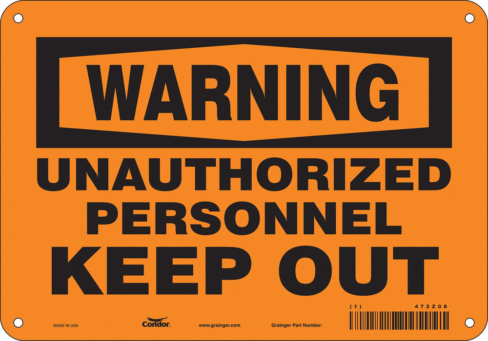 Safety Sign 7 in x 10 in Aluminum