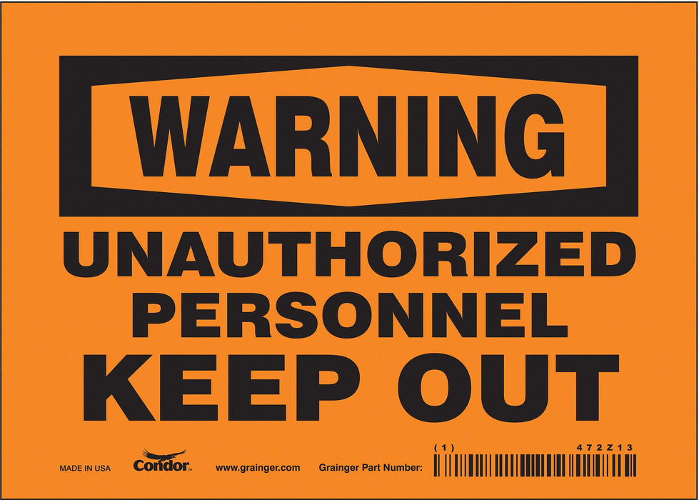 Safety Sign 5 inx7 in Vinyl
