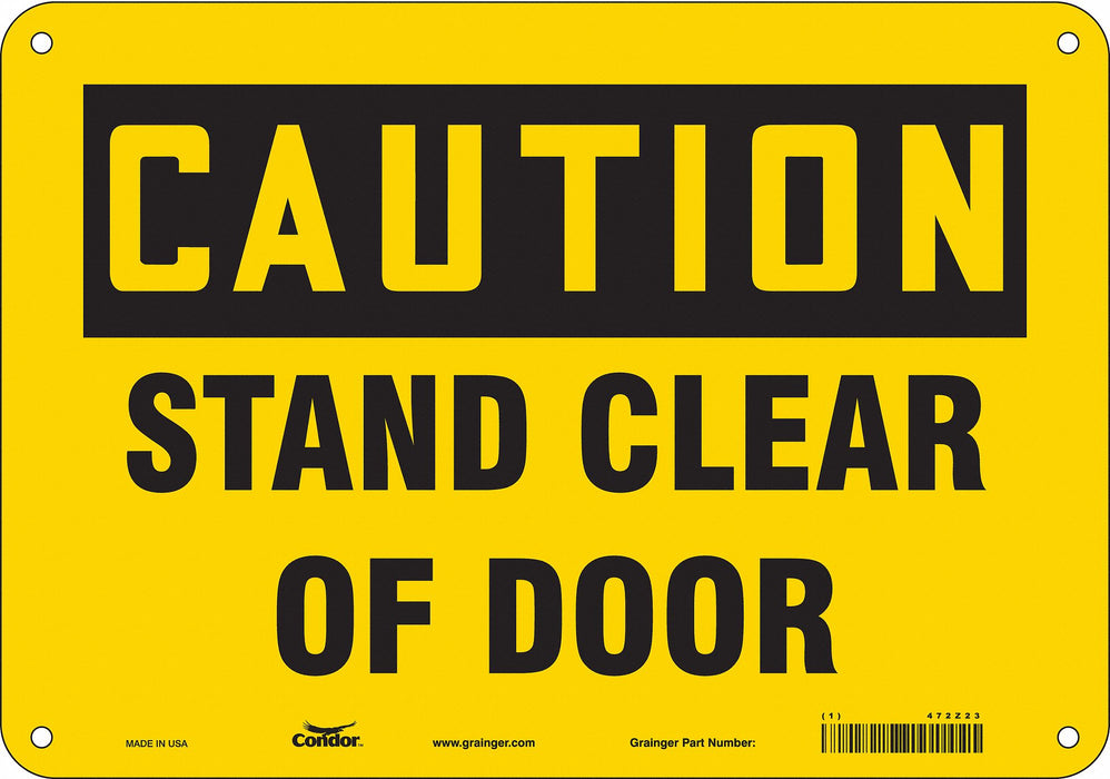 Safety Sign 7 in x 10 in Polyethylene