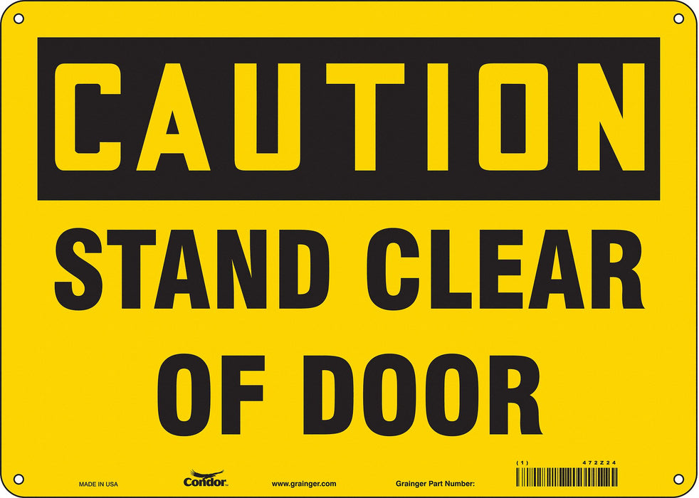 Safety Sign 10 in x 14 in Polyethylene