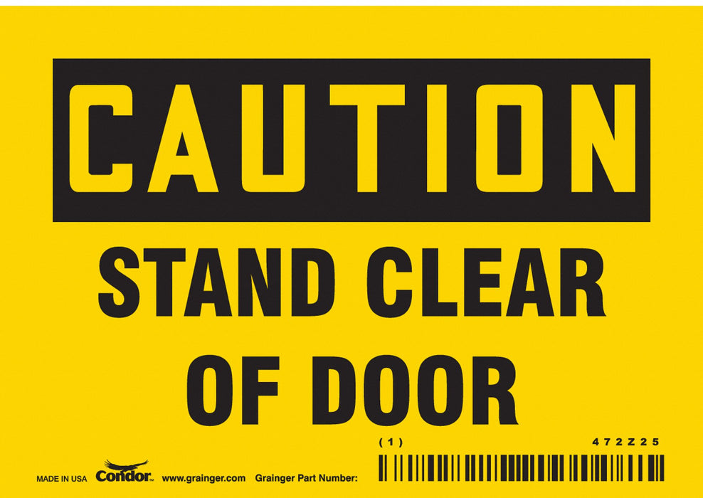 Safety Sign 3 1/2 in x 5 in Vinyl