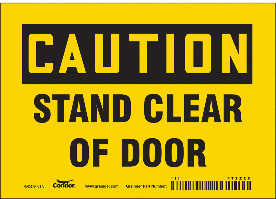 Safety Sign 5 in x 7 in Vinyl