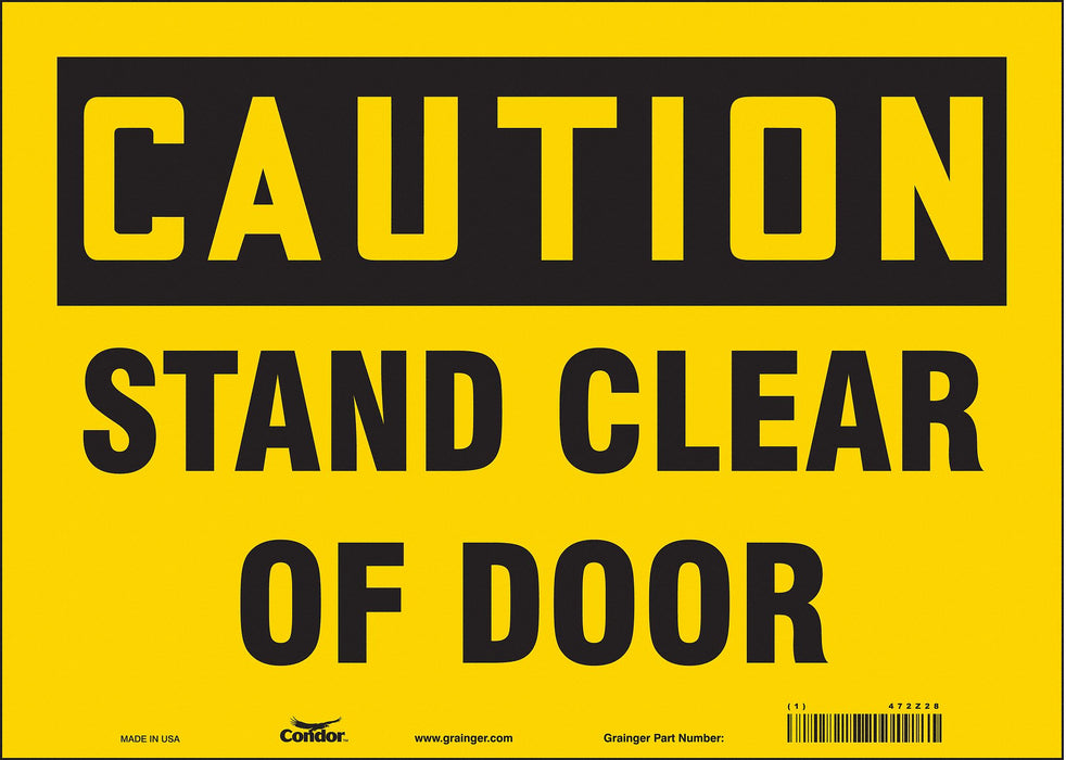 Safety Sign 10 in x 14 in Vinyl