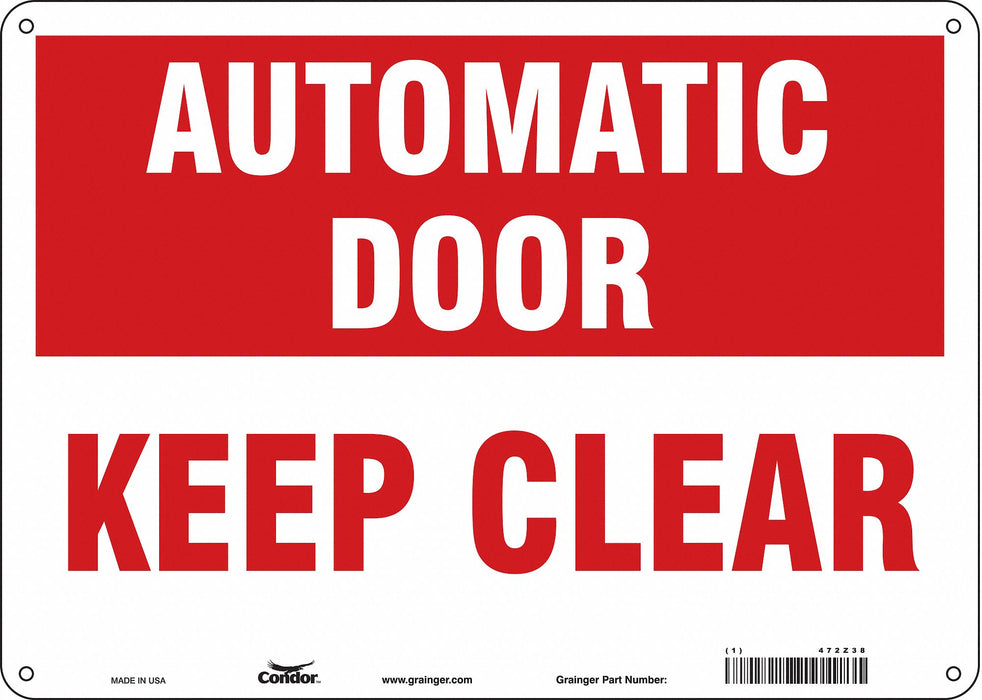 Safety Sign 10 in x 14 in Aluminum