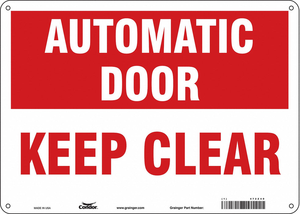 Safety Sign 10 in x 14 in Polyethylene