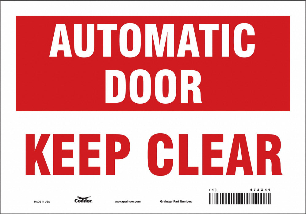 Safety Sign 7 in x 10 in Vinyl