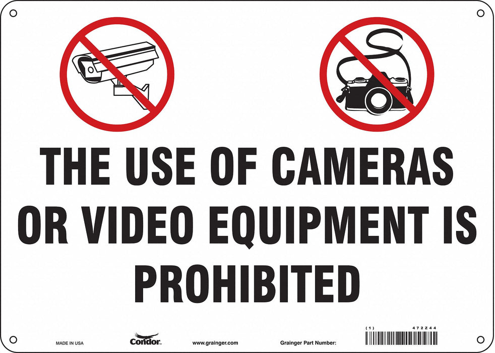 Safety Sign 10 in x 14 in Aluminum