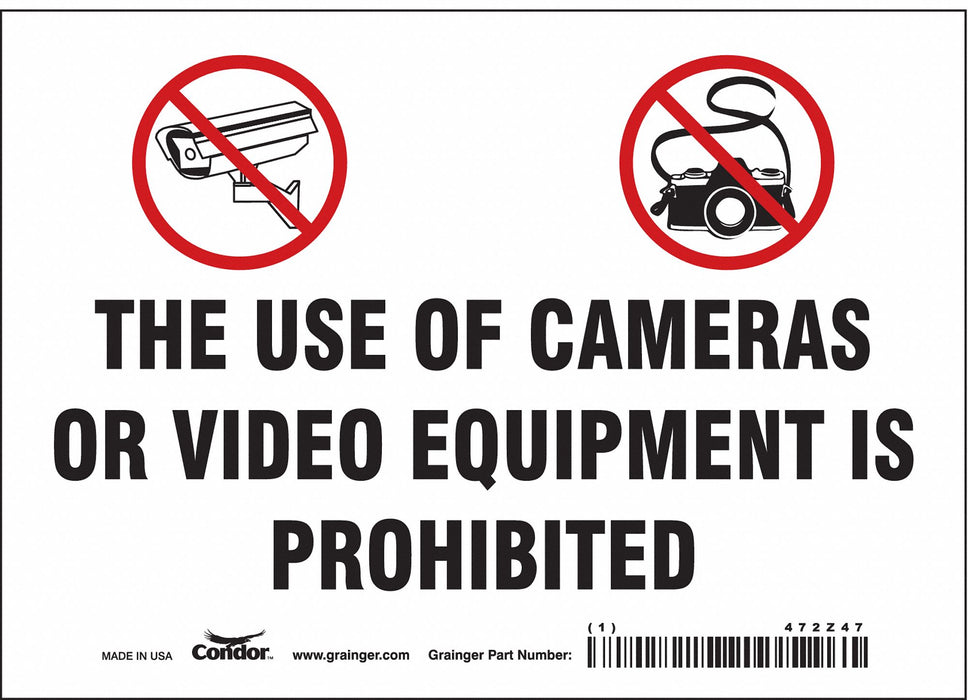 Safety Sign 5 in x 7 in Vinyl