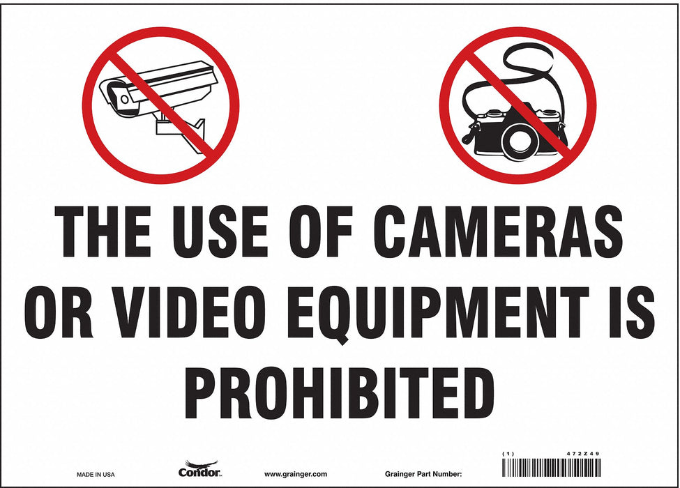 Safety Sign 10 in x 14 in Vinyl