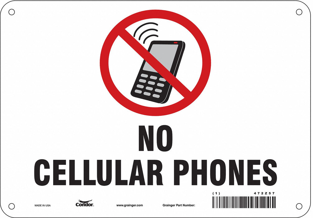 Safety Sign 7 in x 10 in Aluminum