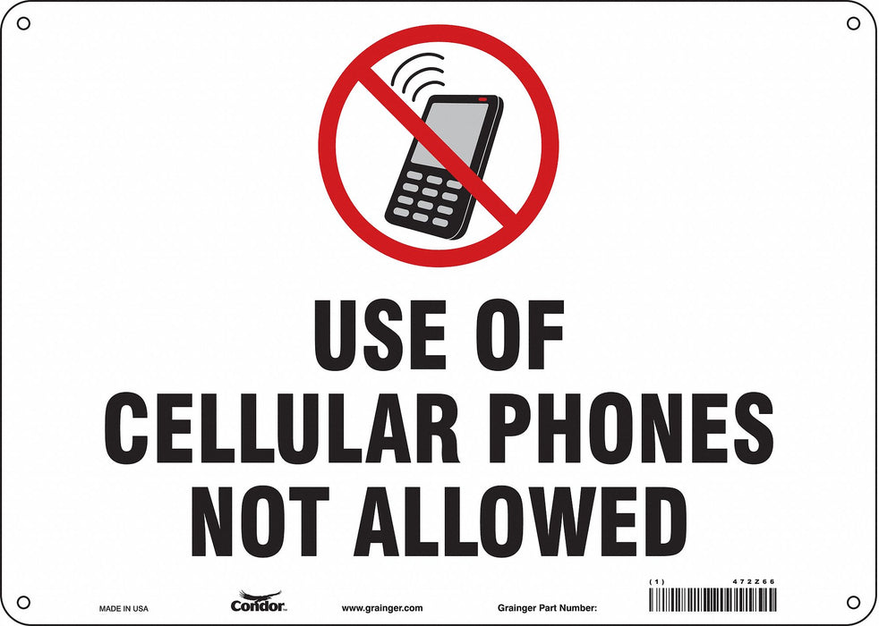 Safety Sign 10 in x 14 in Aluminum