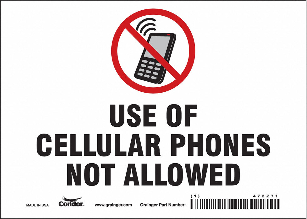 Safety Sign 5 in x 7 in Vinyl