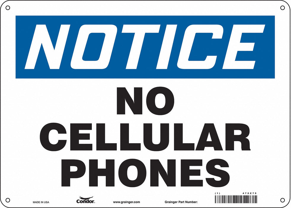 Safety Sign 10 in x 14 in Aluminum