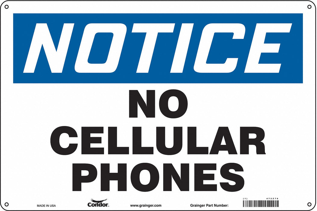 Safety Sign 12 in x 18 in Aluminum