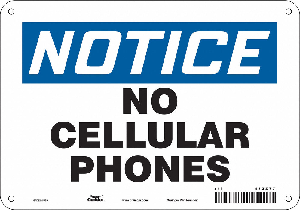Safety Sign 7 in x 10 in Polyethylene