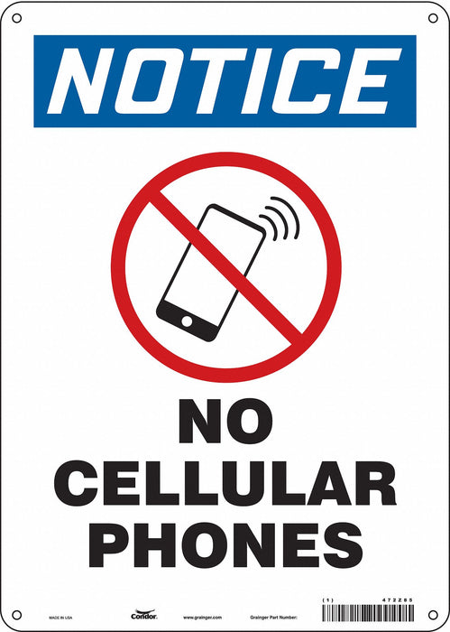 Safety Sign 14 in x 10 in Aluminum