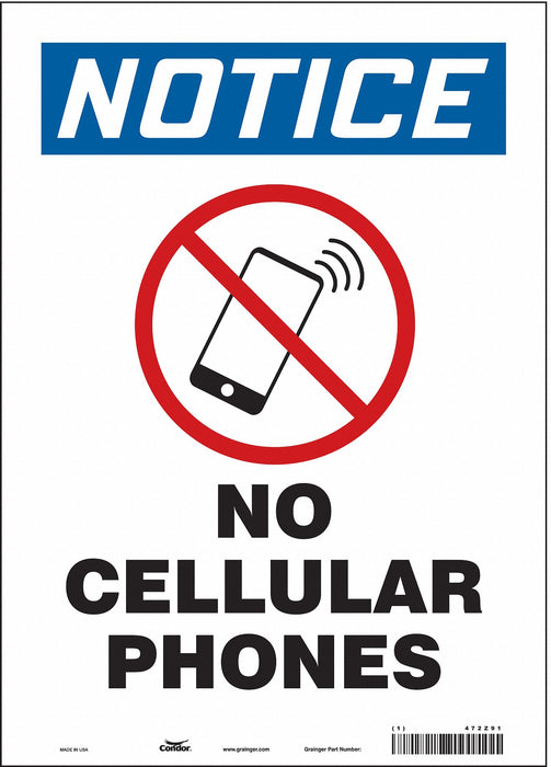 Safety Sign 14 in x 10 in Vinyl