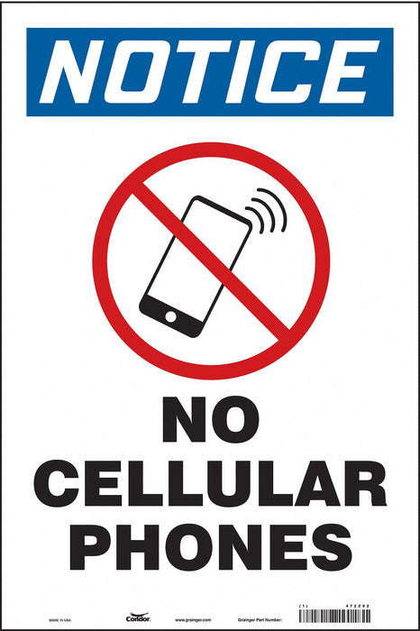 Safety Sign 18 in x 12 in Vinyl