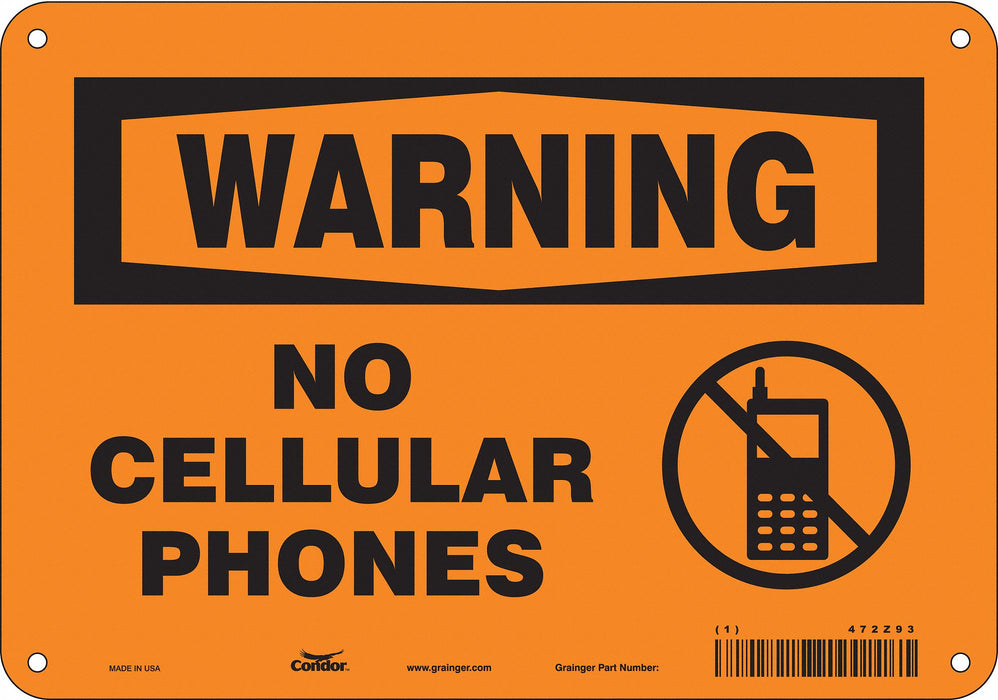 Safety Sign 7 in x 10 in Aluminum