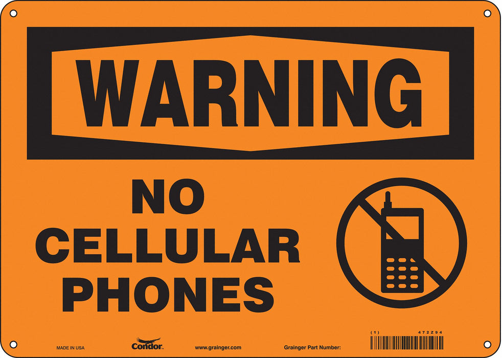 Safety Sign 10 in x 14 in Aluminum