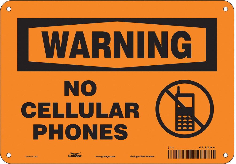 Safety Sign 7 in x 10 in Polyethylene