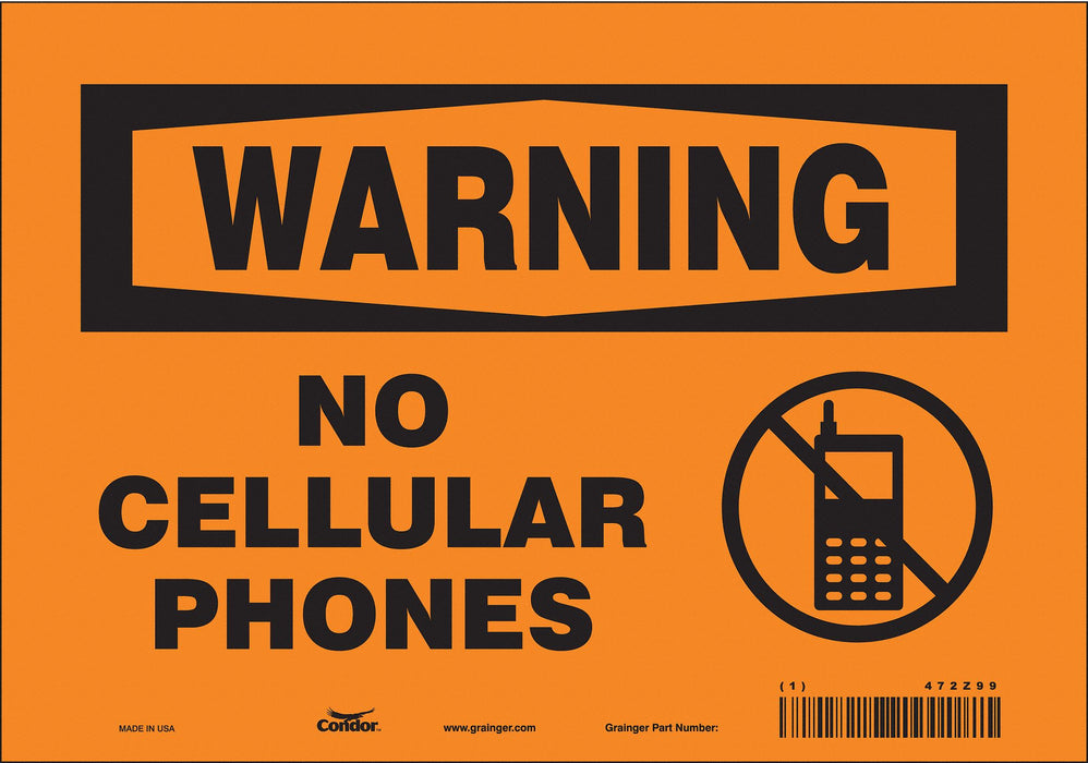 Safety Sign 7 in x 10 in Vinyl