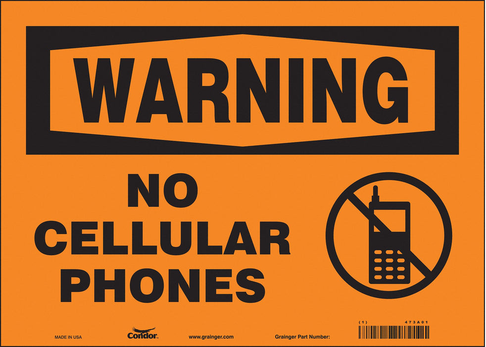 Safety Sign 10 in x 14 in Vinyl