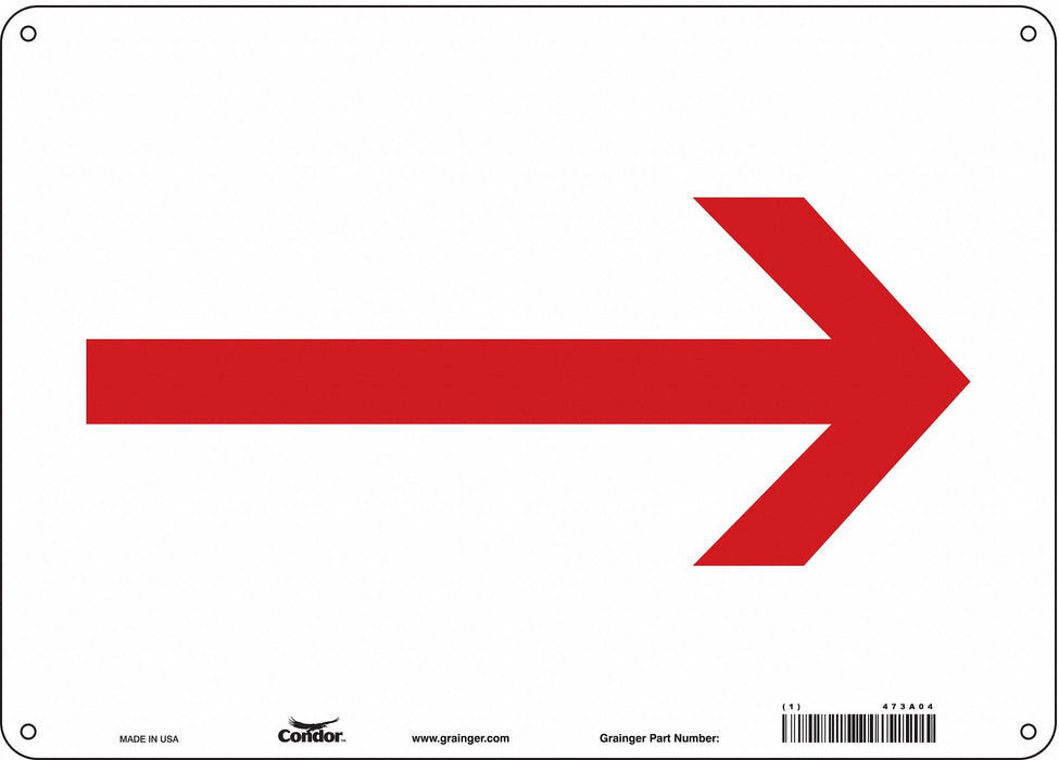 Safety Sign 10 in x 14 in Aluminum