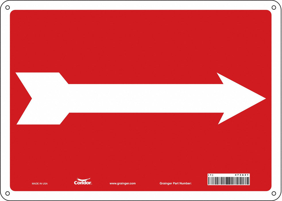 Safety Sign 10 in x 14 in Aluminum