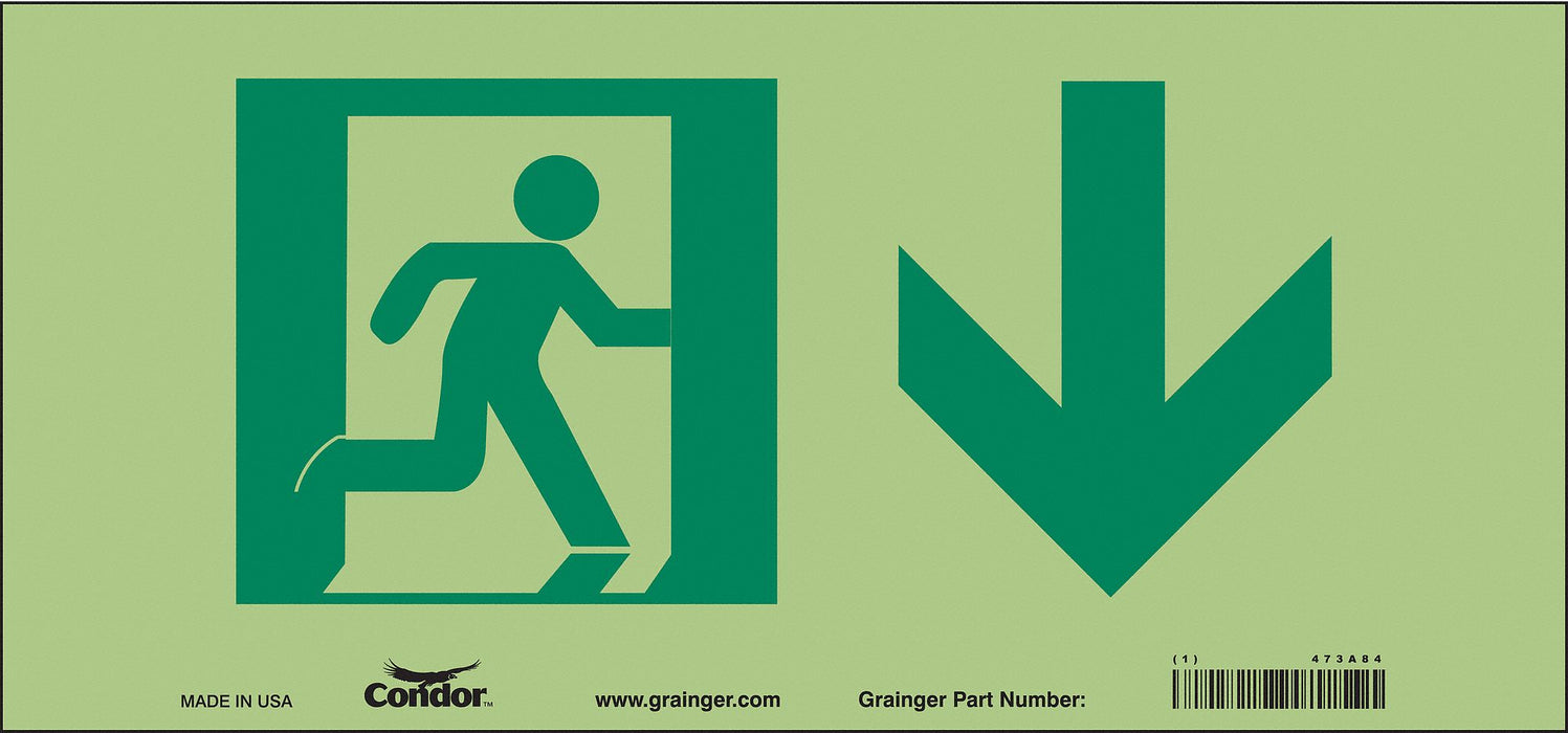 Safety Sign 7 in x 15 in Glow Vinyl