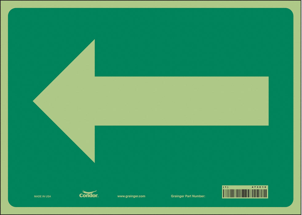 Safety Sign 10 in x 14 in Glow Vinyl