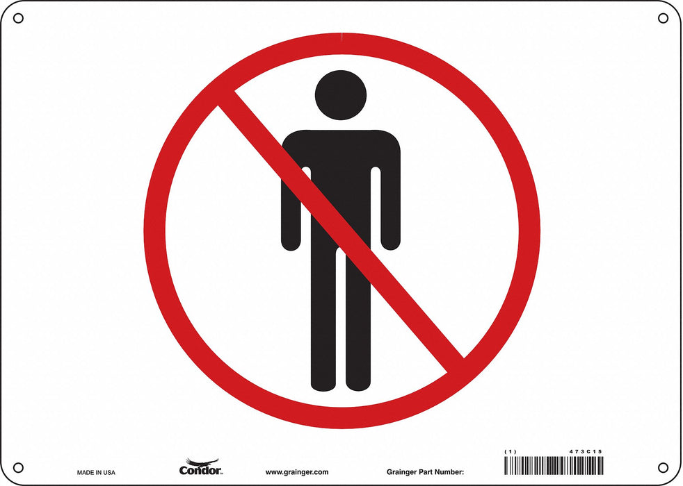 Safety Sign 10 in x 14 in Aluminum