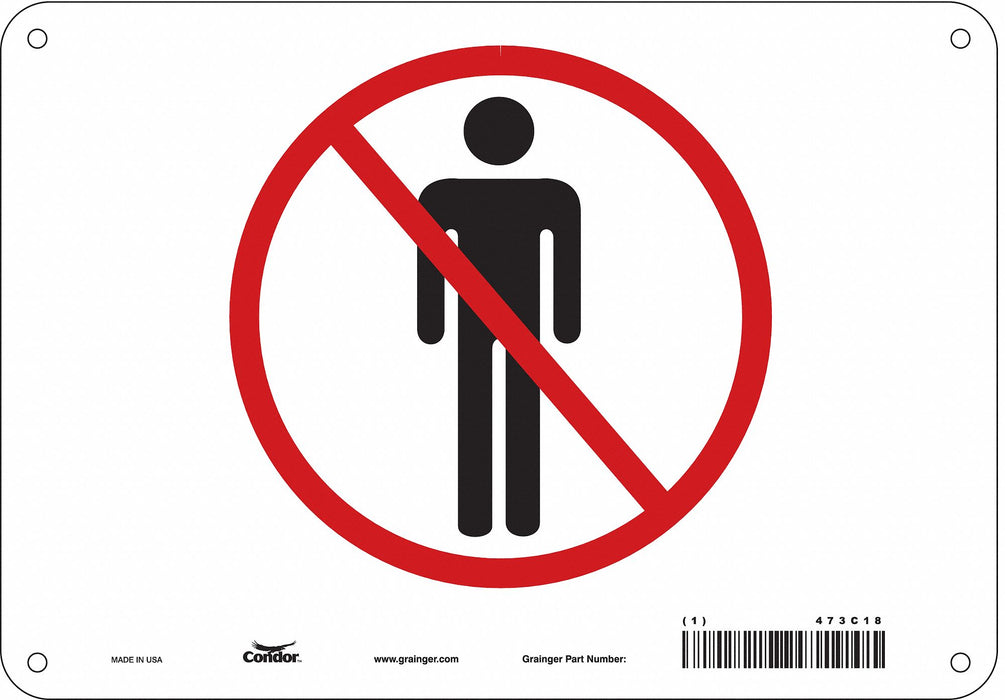 Safety Sign 7 in x 10 in Polyethylene