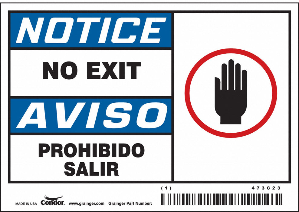 Safety Sign 5 in x 3 1/2 in Vinyl PK5