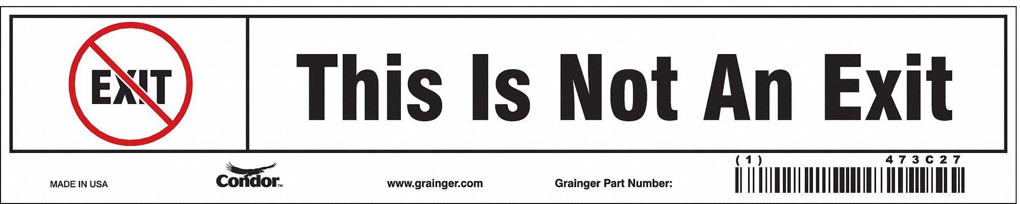 Safety Sign 1 3/4 in x 9 in Vinyl