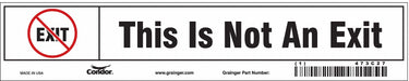 Safety Sign 1 3/4 in x 9 in Vinyl