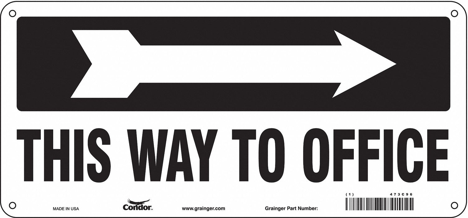 Safety Sign 6 1/2 in x 14 in Aluminum