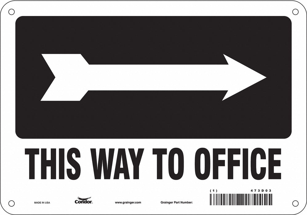 Safety Sign 7 in x 10 in Polyethylene