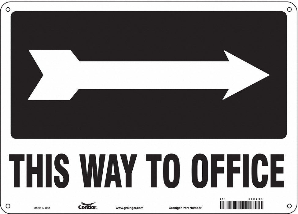 Safety Sign 10 in x 14 in Polyethylene