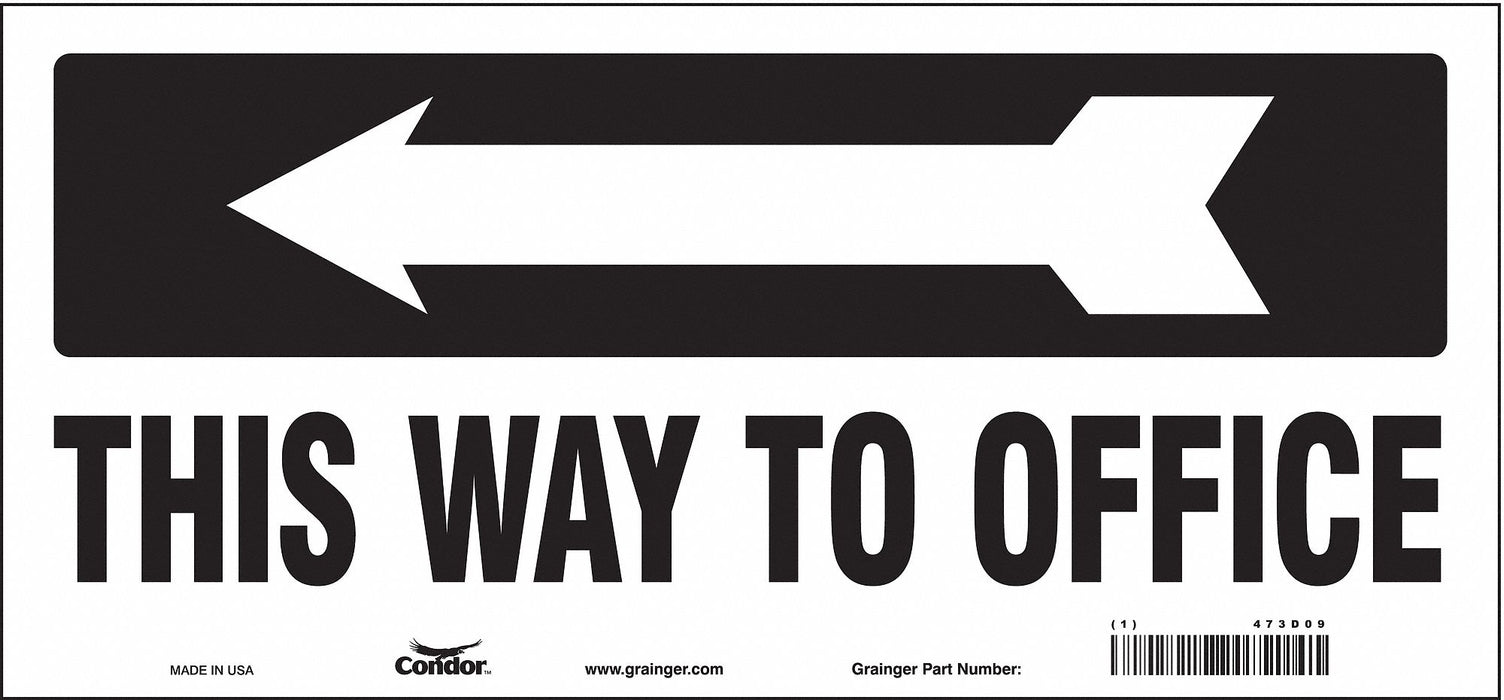 Safety Sign 6 1/2 in x 14 in Vinyl