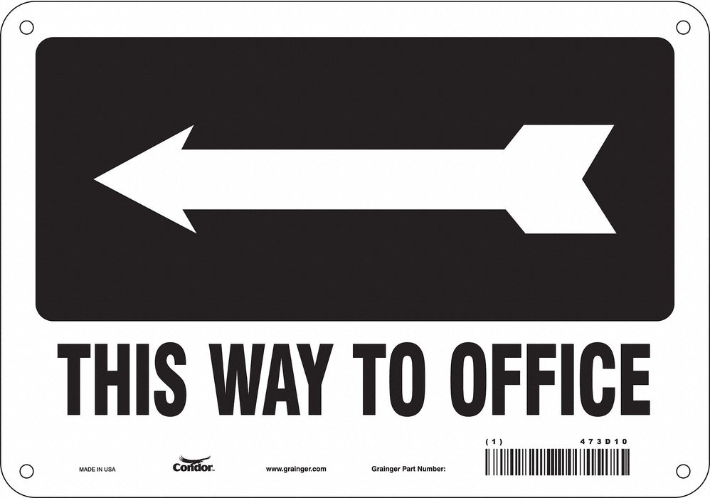 Safety Sign 7 in x 10 in Aluminum