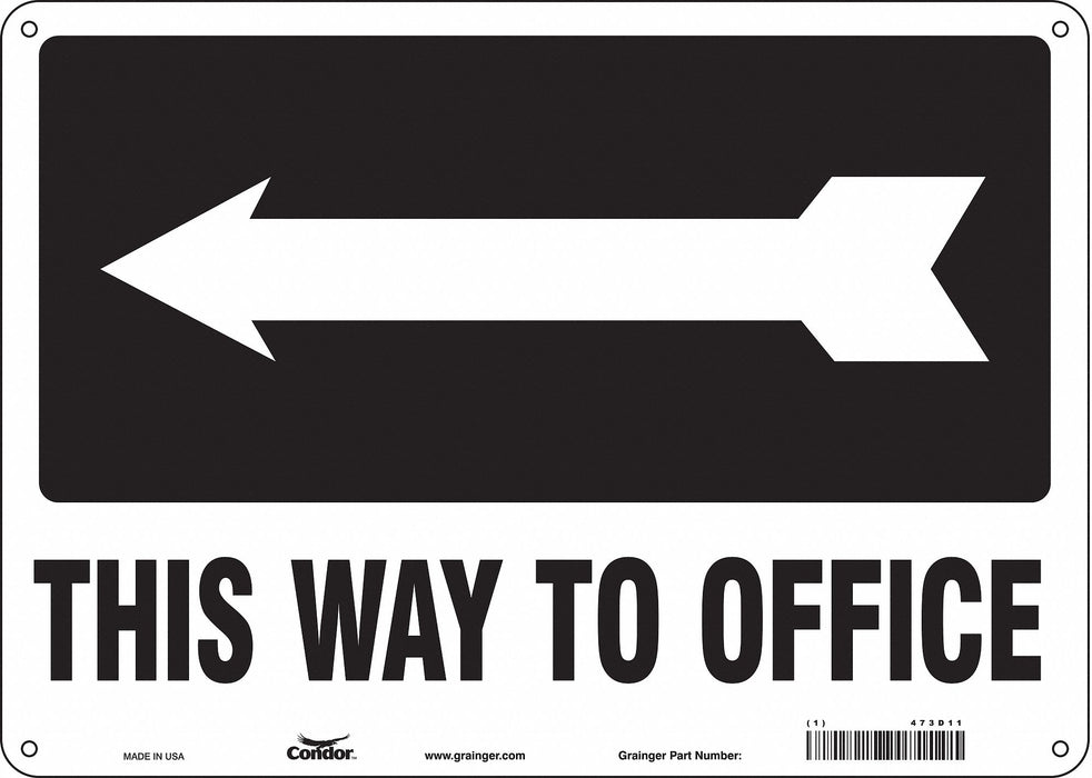 Safety Sign 10 in x 14 in Aluminum