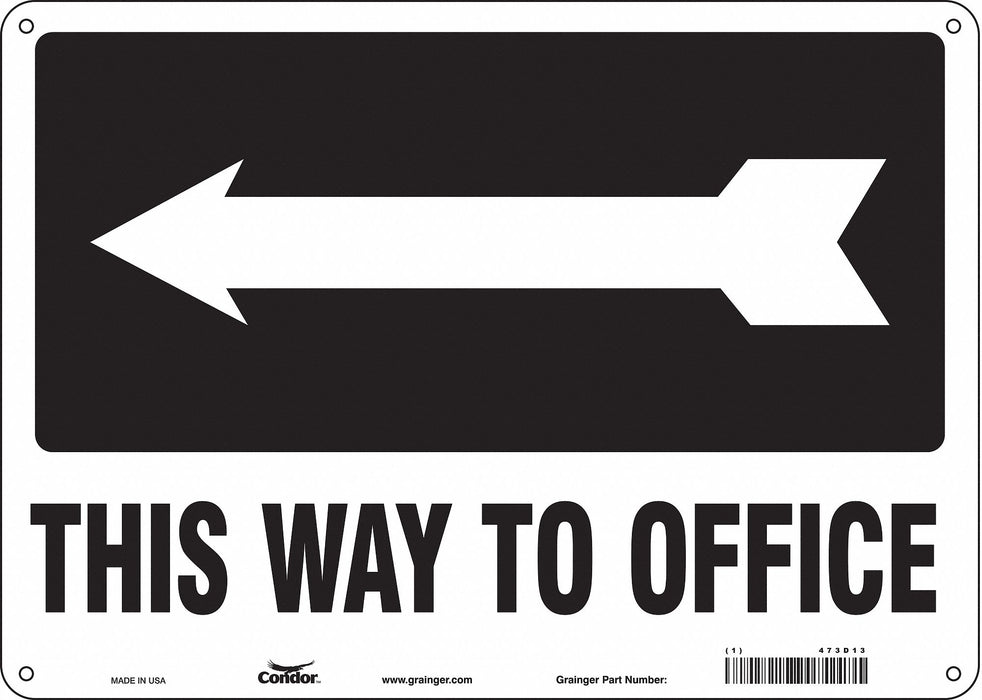 Safety Sign 10 in x 14 in Polyethylene