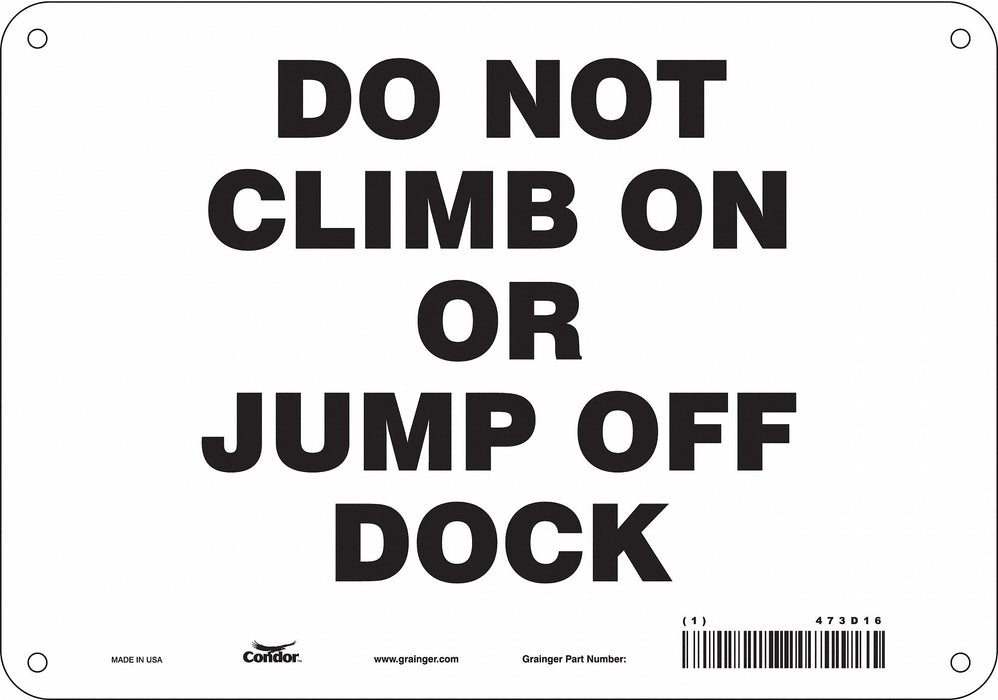 Safety Sign 7 in x 10 in Aluminum