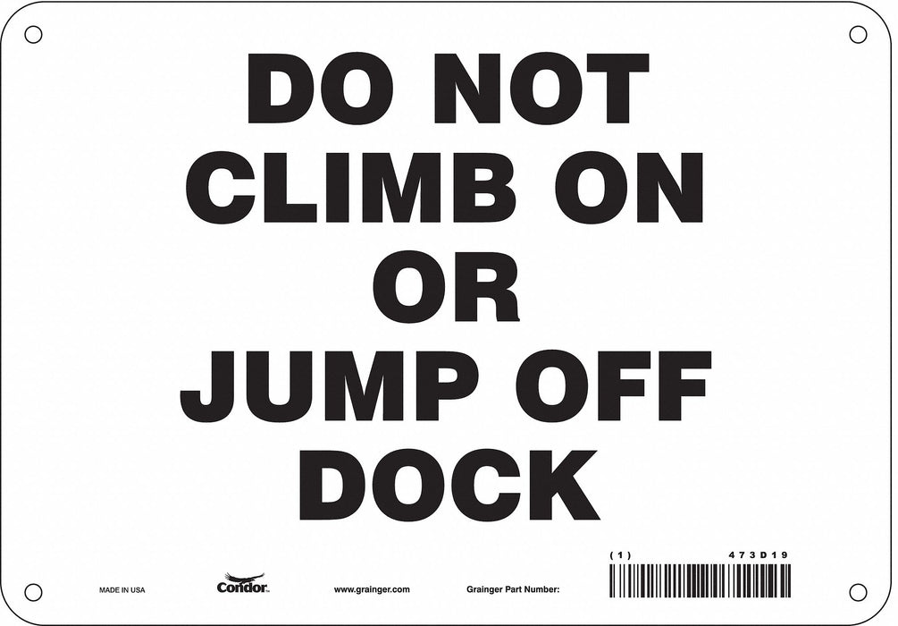 Safety Sign 7 inx10 in Polyethylene