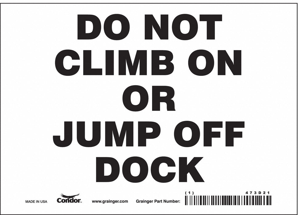 Safety Sign 5 inx7 in Vinyl
